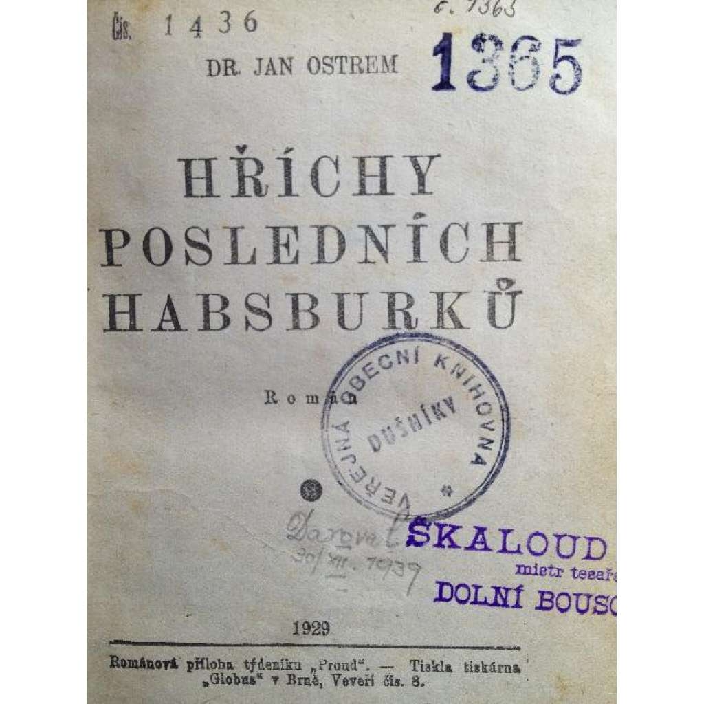Hříchy posledních Habsburků (román, Habsburkové)